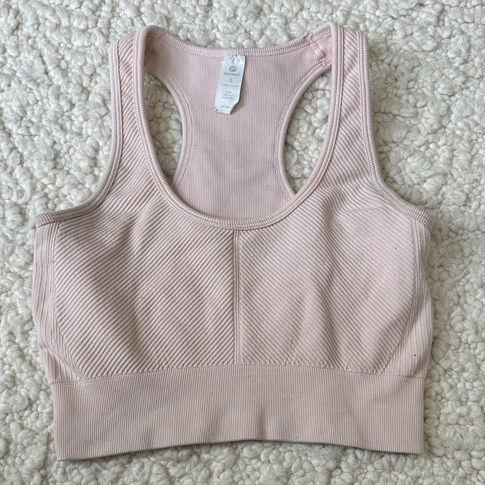 Pink Cropped Tank/Sports Bra